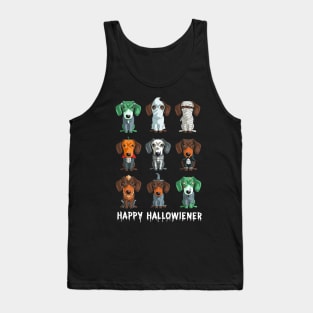 Dachshund Halloween Happy Hallowiener Tank Top